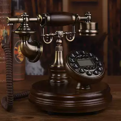 New solid wood antique telephone European style retro telephone solid wood fashion home living room creative pastoral telephone
