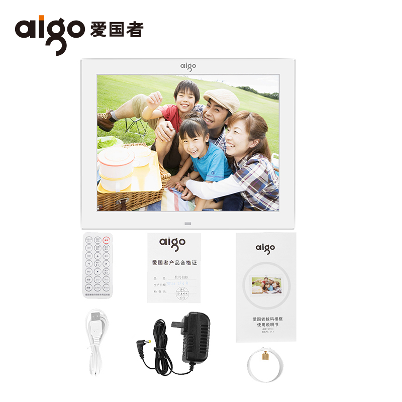 Aigo Patriot DPF121 Khung ảnh kỹ thuật số 12 inch HD Album điện tử Âm nhạc Điều khiển từ xa Wall Mount Album Đa chức năng Video nhạc Sinh nhật Quà tặng đám cưới Trang chủ 4G