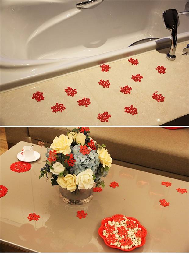 Wedding Supplies Wedding wedding Hand throwing small happy words Wedding arrangement Wedding room decorations Sardines Joy Fruits Pan Joy