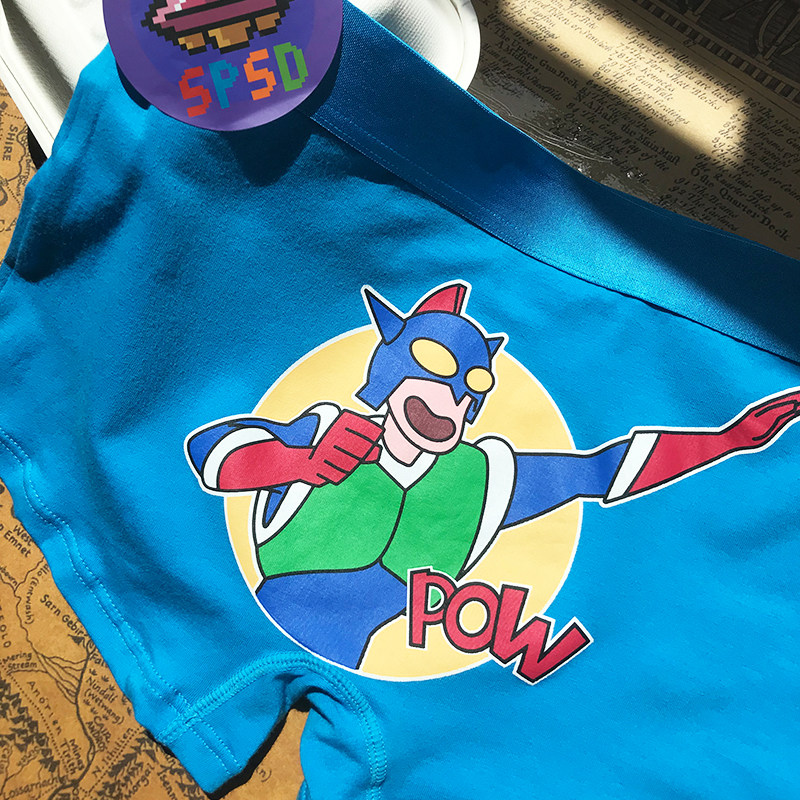 SPSD Dynamic Superhuman Underwear Cartoon Lovers Underwear 2021 Cute Wind Men's Four Corner Pants Lady Triangle Pants