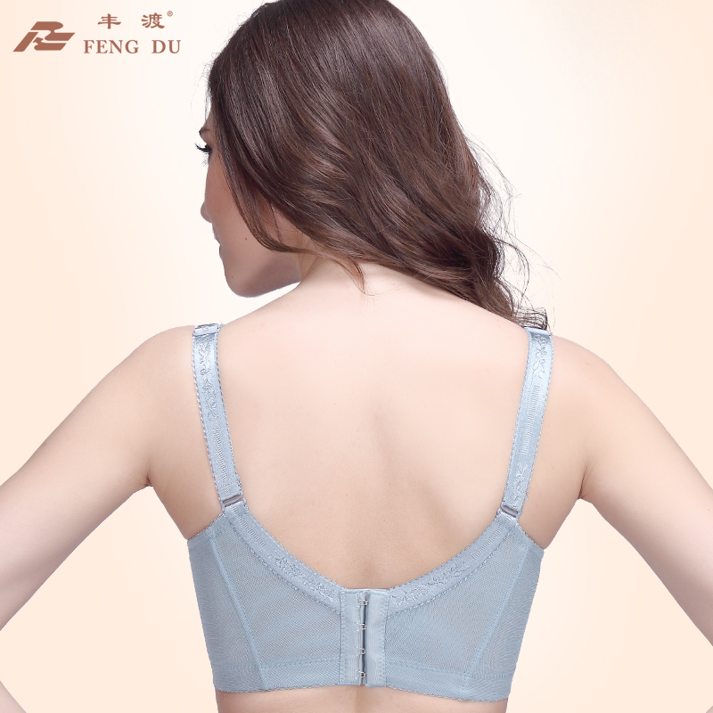 Fengdu áo ngực mùa xuân ngực lớn sexy sâu V womens lớn mã đồ lót nhận được một khía cạnh sữa thở áo ngực cơ thể để điều chỉnh thay đổi nội dung.