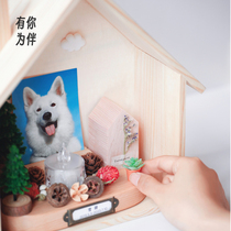 Pet Memorabilia Memento Ashes Hair Custom Kitty Pooch Hamster Hamster Photo Frame Perimeter Stele away from the world