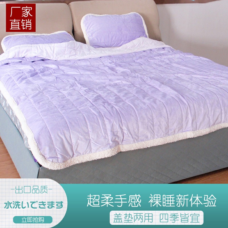 Microfiber flannel quilt spring and autumn quilt thin lamb velvet summer air-conditioning quilt nap blanket sheet milk velvet