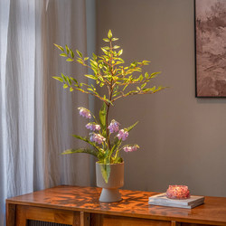 Haihong Scenery Fake Green Plant Artificial Ornaments Nandina Bamboo Landscaping High-End Living Room Accessible Luxury Mid-Century Style Space Decoration