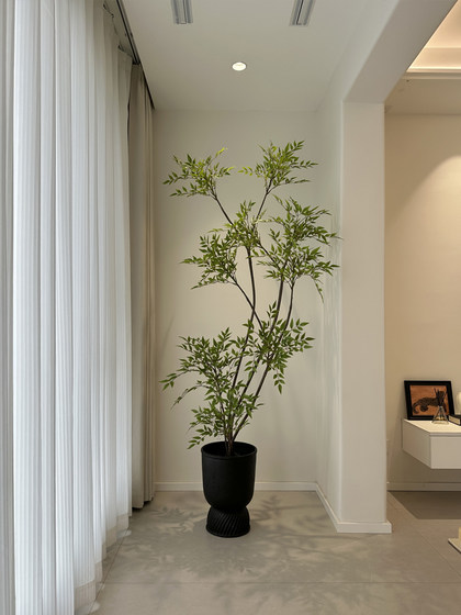Haihong Jingpin Nandina Bamboo simulated green plants high-end light luxury indoor living room bionic fake plants large floor-standing potted plants