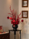 Chinese Red Housewarming Artificial Flowers, New Year's Eve Flower Decorations, Red Anthurium Fake Flowers with a High-End Feel for the Living Room, Festive New Year Bouquet