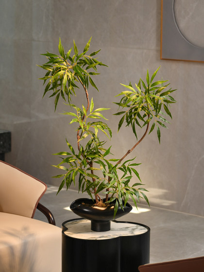Top Ten Artificial Green Plants with Chinese Song Dynasty Aesthetics and Zen Style for Tea Table, Entryway Decoration, Fake Flower Potted Plants and Ornaments