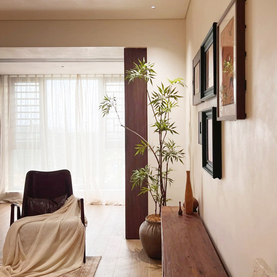 Top Ten Artificial Green Plants, High-End Light Luxury Fake Flowers, High-Class Indoor Living Room Large Floor-Standing Simulated Potted Plants