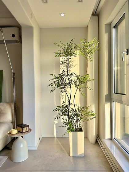 High-End Luxury Artificial Green Plant, Artificial Bamboo, Indoor Living Room Faux Flower, Large Floor-Standing Potted Plant