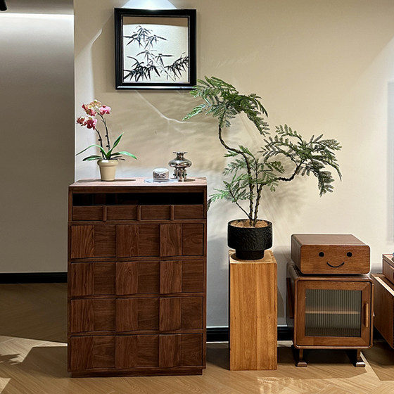 Jacaranda Artificial Green Plant, High-End Light Luxury Chinese Zen Style Desktop Plant, Small Potted Plant, Entrance Hall Fake Flower Decoration