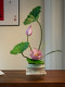Lotus Flower Artificial Bonsai Decorative Ornaments with a High-End, Realistic Feel for Tea Rooms, Dining Tables, and Entryways; Fake Flowers with a Song Dynasty Aesthetic
