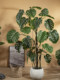 Simulated Monstera Green Plant, Large Floor-Standing Artificial Plant, Indoor Living Room Office High-End Light Luxury Potted Fake Tree