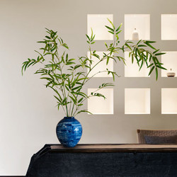 Bamboo Artificial Green Plant Potted Plant, Song Dynasty Aesthetics, Soft Decoration, Zen Style Ornament, Chinese-Style Living Room, Dining Room, Tea Room, Study Room Decoration