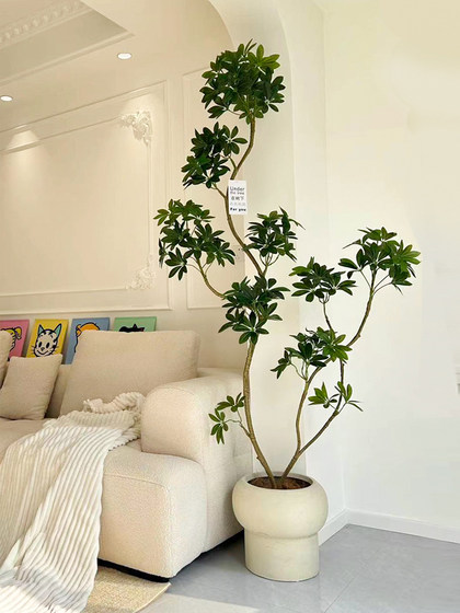 Haohongjingpin Duckbill Tree Artificial Green Plant Indoor Bionic Potted Plant High-End Light Luxury Living Room Large Floor-Standing Fake Plant