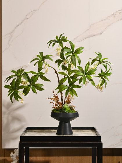 Shui Shi Rong bonsai simulated green plants and artificial flowers, high-end realistic ornaments, entrance tea table, medieval sofa decorations