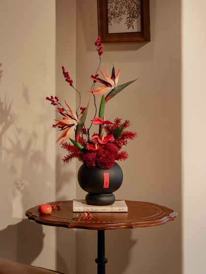 Housewarming Bouquet, Artificial Flower Arrangement, Fortune Fruit, New Year's Eve Flower Decoration, Decorative Ornaments, Strelitzia Flower, Fake High-End Feel, New Year Celebration