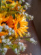 Sunflower Artificial Flowers with a High-End Feel, Faux Bouquet in a Vintage Style for Living Room and Dining Table Decoration, Cream-Style Arrangement