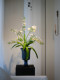 [Shining Light]Lily of the Valley Artificial Floral Arrangement for Living Room Table Decoration, High-End Realistic Vintage Ceramic Vase