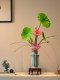 Lotus Artificial Flower Arrangement, High-End Realistic Sòng Dynasty Aesthetics, Decorative Piece for Entryway, Living Room, Tea Table, Dining Table, Ruyao Ware