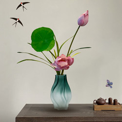 Simulated Lotus Flowers, Fake Ornaments in Chinese Style with Song Dynasty Aesthetics, High-End Decoration for Living Room, Dining Table, Tea Room, and Tv Cabinet, Realistic