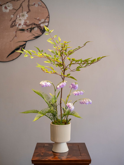 Haihong Scenery Fake Green Plant Artificial Ornaments Nandina Bamboo Landscaping High-End Living Room Accessible Luxury Mid-Century Style Space Decoration