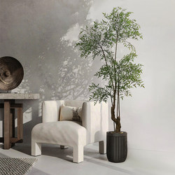 Artificial Green Plant, Nandina Bamboo Plant Decoration, Large Fake Tree, Living Room Floor-Standing Potted Plant Ornament, Nordic Bonsai