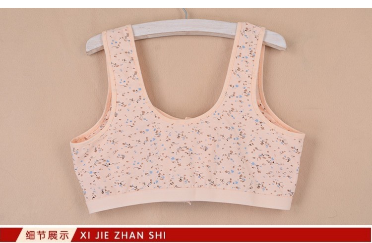 Mẹ đồ lót bra nữ cotton cũ người đàn ông trung niên không có vòng thép phía trước khóa trung niên kích thước lớn vest phong cách phổ quát đồ lót cỡ lớn