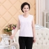 Áo nỉ nam và trung tuổi áo cotton nữ cotton không tay chạm đáy đồ lót ông già mùa hè cộng với size to béo Áo vest