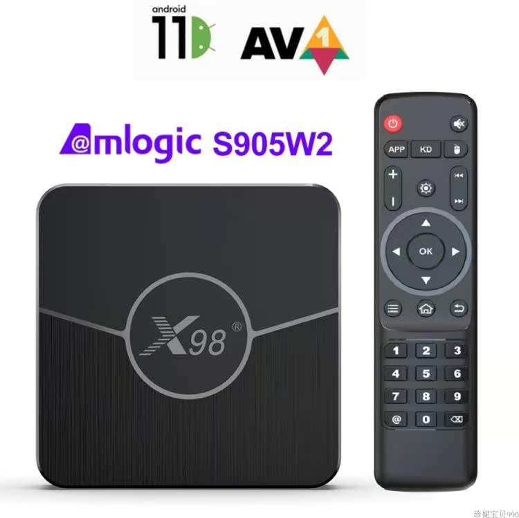 X98 Plus Amlogic S905W2 Bt Quad-Core Dual-Band Android 11.0 Set-Top Box