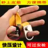 New spring quick pressure frameless ring slingshot stainless steel push ring flat leather frameless slingshot can pass security inspection