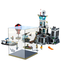 Lego 60130 Sea Prison Island Acrylic Display Case Handmade Collection Box Transparent Box Dust Cover Blind Box