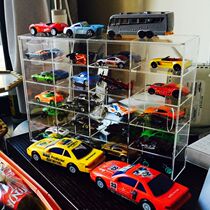 1:64 scale toy car model display stand tomy Domeca Hot Wheels car storage box Acrylic lattice cabinet