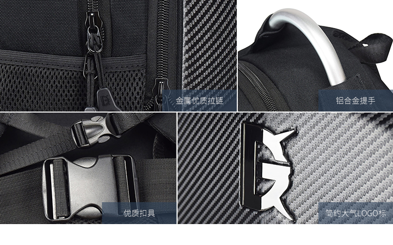 Sợi carbon xe máy cưỡi ba ​​lô đầu máy túi đeo vai cứng vỏ rùa túi nước mưa hiệp sĩ đầy đủ túi mũ máy tính túi nam - Xe máy Rider thiết bị băng đầu gối aolikes