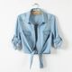 Korean style stylish sweet style cape short-sleeved denim jacket
