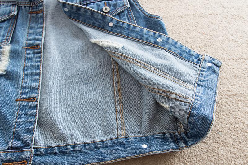2018 mùa hè mới ngắn denim vest nữ Hàn Quốc phiên bản của không tay lỗ thời trang kích thước lớn hoang dã vest áo khoác áo khoác mùa đông nữ