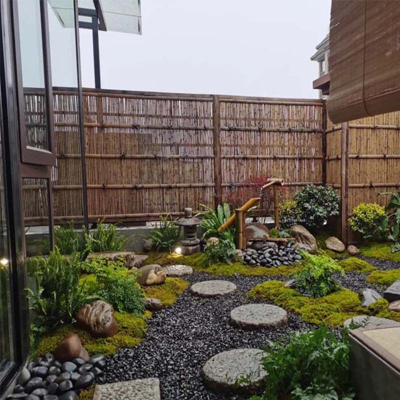 Customized Japanese-style Nara Anti-corrosion Bamboo Fence Fence Japanese Bamboo Garden Fence Garden Outdoor Decoration