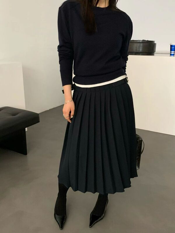 Seeuseeuseeu Genuine In-Stock 2026 New Fashion Versatile Slimming Loose Casual Skirt, No Returns or Exchanges