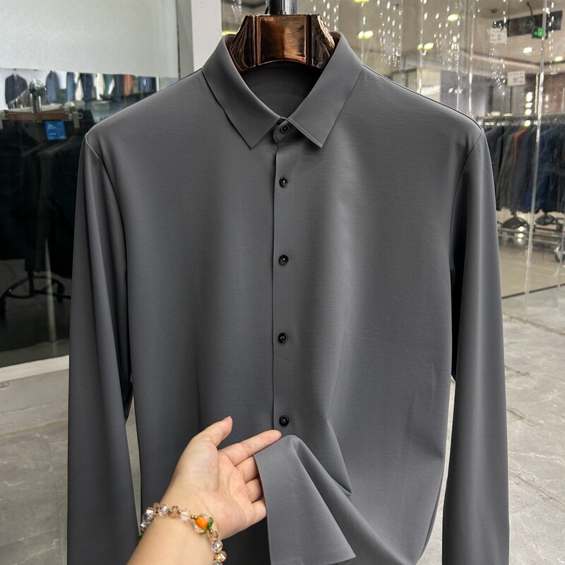 【Shanjia】Great Value! Great Value! Wool Blend! No Wrinkles, No Ironing! Brand Clearance, Cut Label Men's Shirt