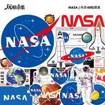  48 stickers Large NASA American Airlines astronaut Aircraft luggage stickers Laptop helmet Waterproof stickers