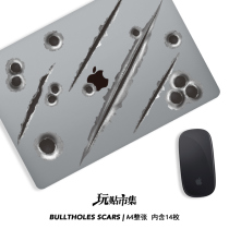 Personality trend bullet hole scar cool stickers Suitcase suitcase stickers Computer decoration stickers Waterproof