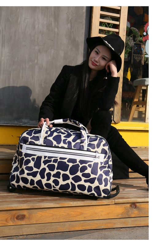 Leopard Xe đẩy Túi nam và nữ Túi công suất lớn Túi nữ Nội trú Xe đẩy Túi du lịch Túi du lịch Túi xách tay