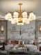 New Chinese-Style Living Room Chandelier, All-Copper Solid Wood Ceiling Fan Light, 2026 New Model Dining Room Bedroom Light, Invisible Electric Fan Chandelier
