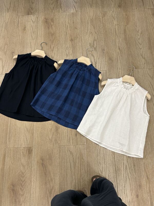 Spa Linen Sleeveless Vest for Women Summer New Style White Loose Artistic Style Top