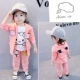 Bộ đồ trẻ em mới cho bé gái 0-1-5 tuổi Trẻ em phiên bản Hàn Quốc của quần dài tay bé gái mùa xuân và bộ đồ ba dây mùa thu quần áo trẻ em hàn quốc
