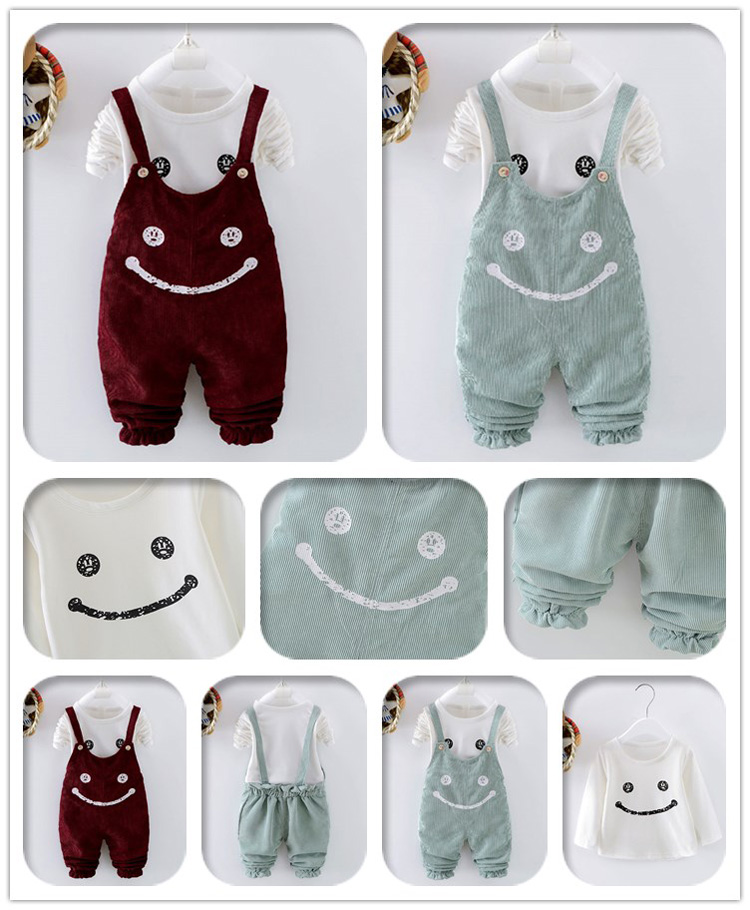Quần áo bé trai mùa thu 2018 trẻ em mới mùa xuân và mùa thu Trẻ em phiên bản Hàn Quốc của bộ vest hai dây cho bé trai đồ bơi cho bé gái