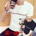 Áo thun ngắn tay nam cổ tròn cotton cotton nửa tay áo sơ mi trắng đáy xu hướng Hàn Quốc XL nam mùa hè áo thun nam big size Áo phông ngắn