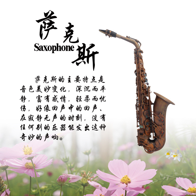 Medium tone down E sax wind pipe musical instrument imitation ancient bronze saxophone color subtone soprano beginology assay test instrument