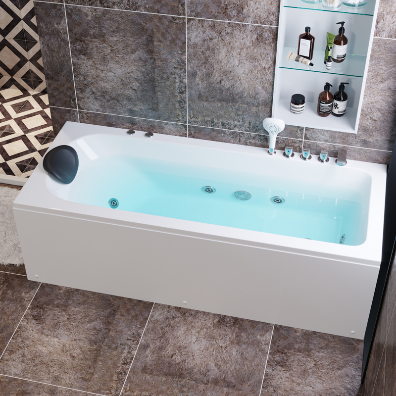 Acrylic Household Small-Sized Smart Massage Bathtub with Surf Massage, Constant Temperature, Rectangular Bath Tub with Integrated Shower Acrylic Household Small-Sized Smart Massage Bathtub with Surf Massage, Constant Temperature, Rectangular Bath Tub with Integrated Shower