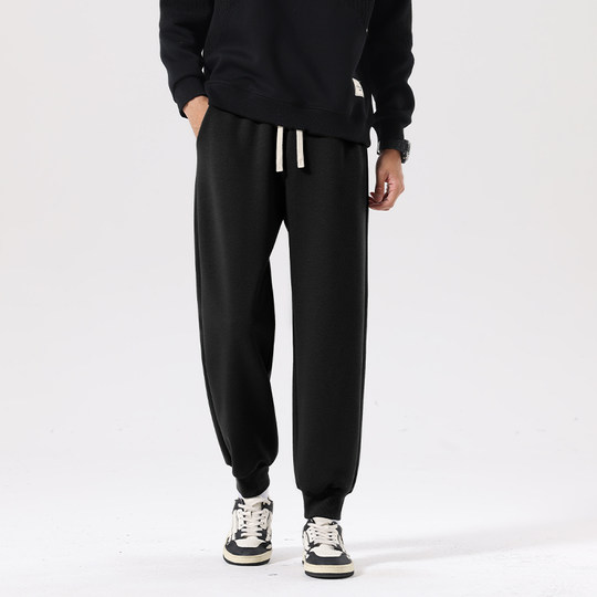 Casual Pants for Boys 2025 Spring and Autumn New American Style Heavyweight Jogger Pants for Teenagers Loose Sports Basketball Sweatpants C