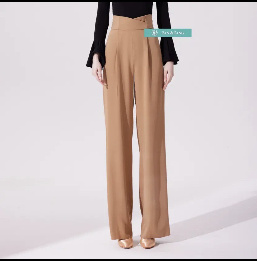 LP Brand Dance Suit National Standard U Shape Dance Pants All Season Morden Dance Ballroom Dancing Lady Practice Dancing Western Pants Straight Barrel Pants-Taobao